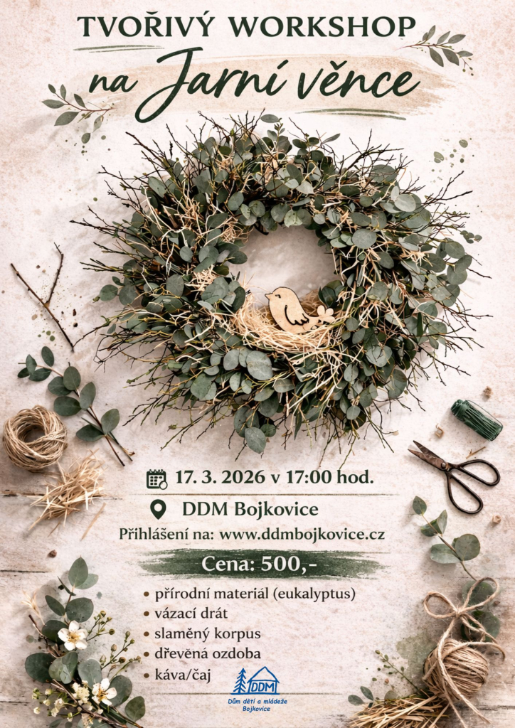 TVOŘIVÝ WORKSHOP JARNÍ VĚNCE