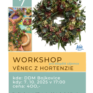 WORKSHOP VĚNEC Z HORTENZIE